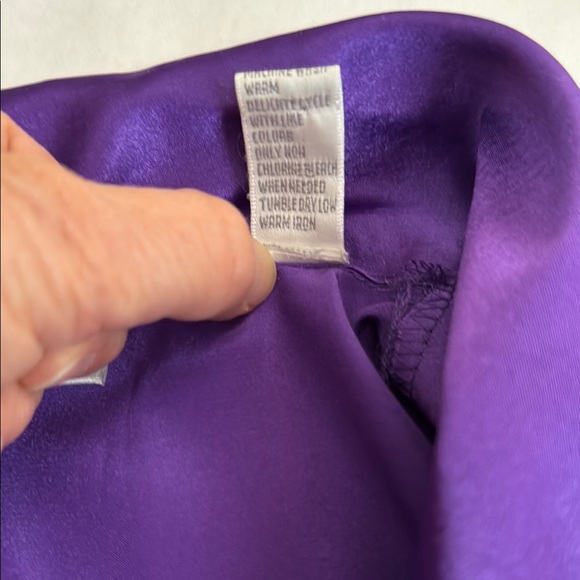 Purple Polyester Button-Up Robe - Picture 8 of 16